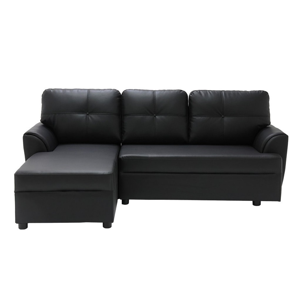SB Design Square โซฟาเข้ามุมซ้าย รุ่น Riowa สีดำ (203x147x80 ซม.) แบรนด์ KONCEPT FURNITURE