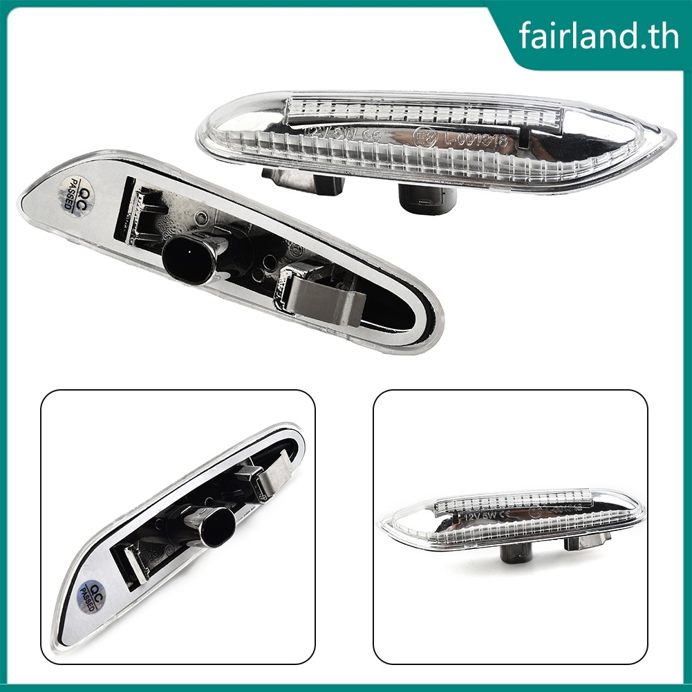 [FAIRLAND-TH] Dynamic LED Side Marker ไฟเลี้ยวที่ชัดเจนสําหรับสําหรับสําหรับ BMW E46 E90 E91 E92 E60 E87 E82