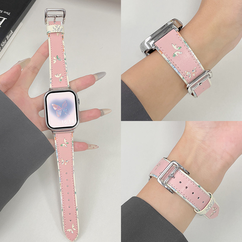 สายหนังผีเสื้อสําหรับ Redmi Watch 5 Active Smart Watch Strap Redmi Watch 5 Lite สร้อยข้อมือแฟชั่นเปลี่ยนสายนาฬิกาเข็มขัด