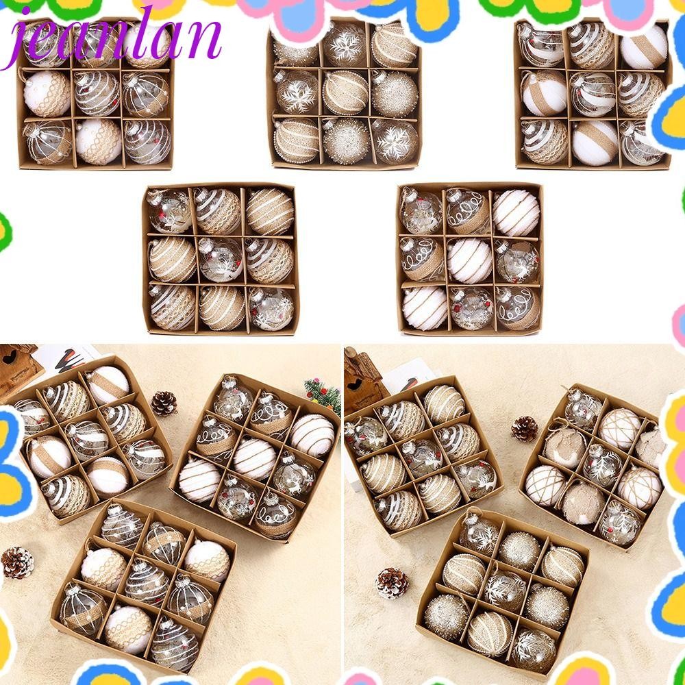 Jeanlan 9 ชิ้น 8 ซม. Drop จี้ปีหัตถกรรมตกแต่งบ้านตกแต่งต้นคริสต์มาส