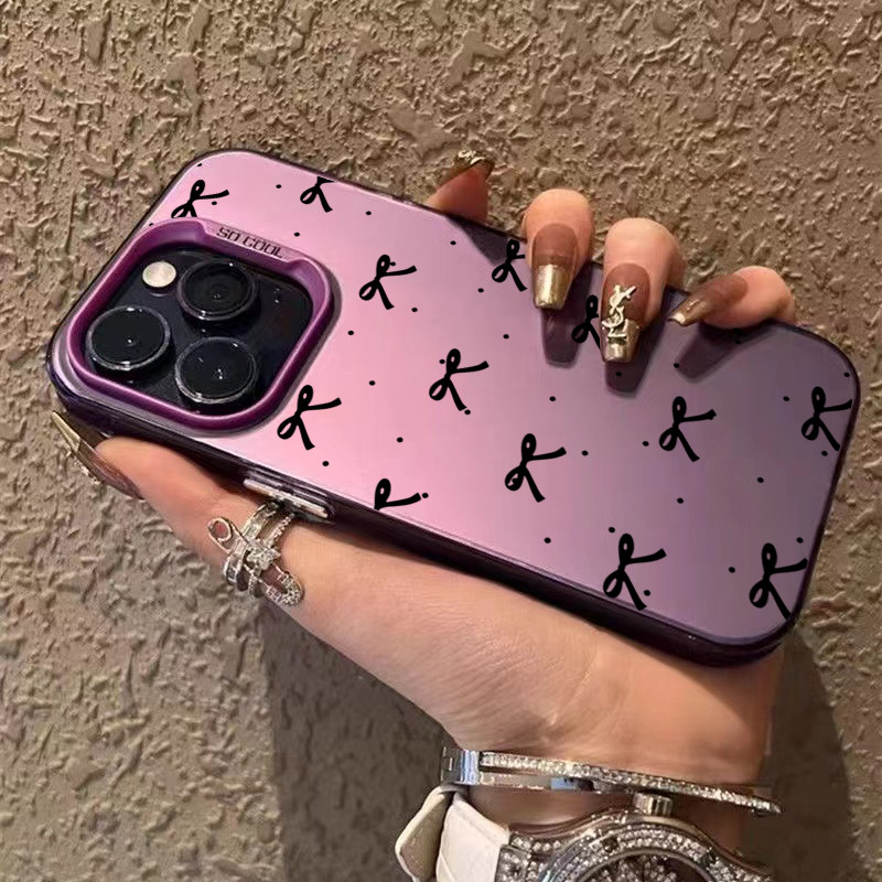 เคสไอโฟน11/13/16 Pro Max แฟชั่น ลวดลาย กันกระแทก Case For iPhone 11 12 13 14 15 Pro Max XR XS X 7 8 PLUS โบว์สีดำ ราคา ถูกที่สุด ดีลบีเคเค แกลเลอรีภาพที่ 8