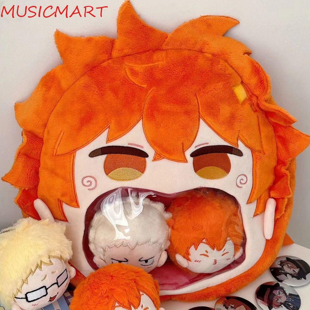 Musicmart Hinata Shoyo กระเป๋า, Kawaii ปากใหญ่อะนิเมะญี่ปุ่น Haikyuu กระเป๋า, Creative Sugawara Koushi ความจุขนาดใหญ่การ์ตูน Kozume Kenma Itabag ตุ๊กตาแสดง