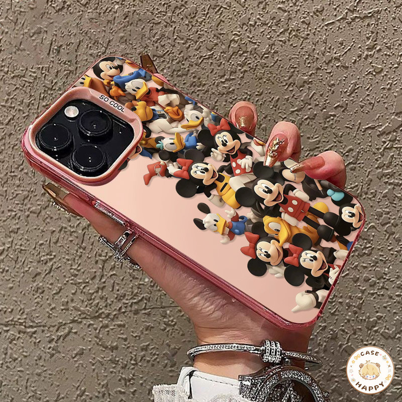 การ์ตูนน่ารักๆ มิกกี้เม้าส์ครอบครัวใหญ่ สำหรับ เคสIPhone 11 16 13 12 15 14 Pro Max 15 16 14 8 7 Plus X XR XS Max SE 2020