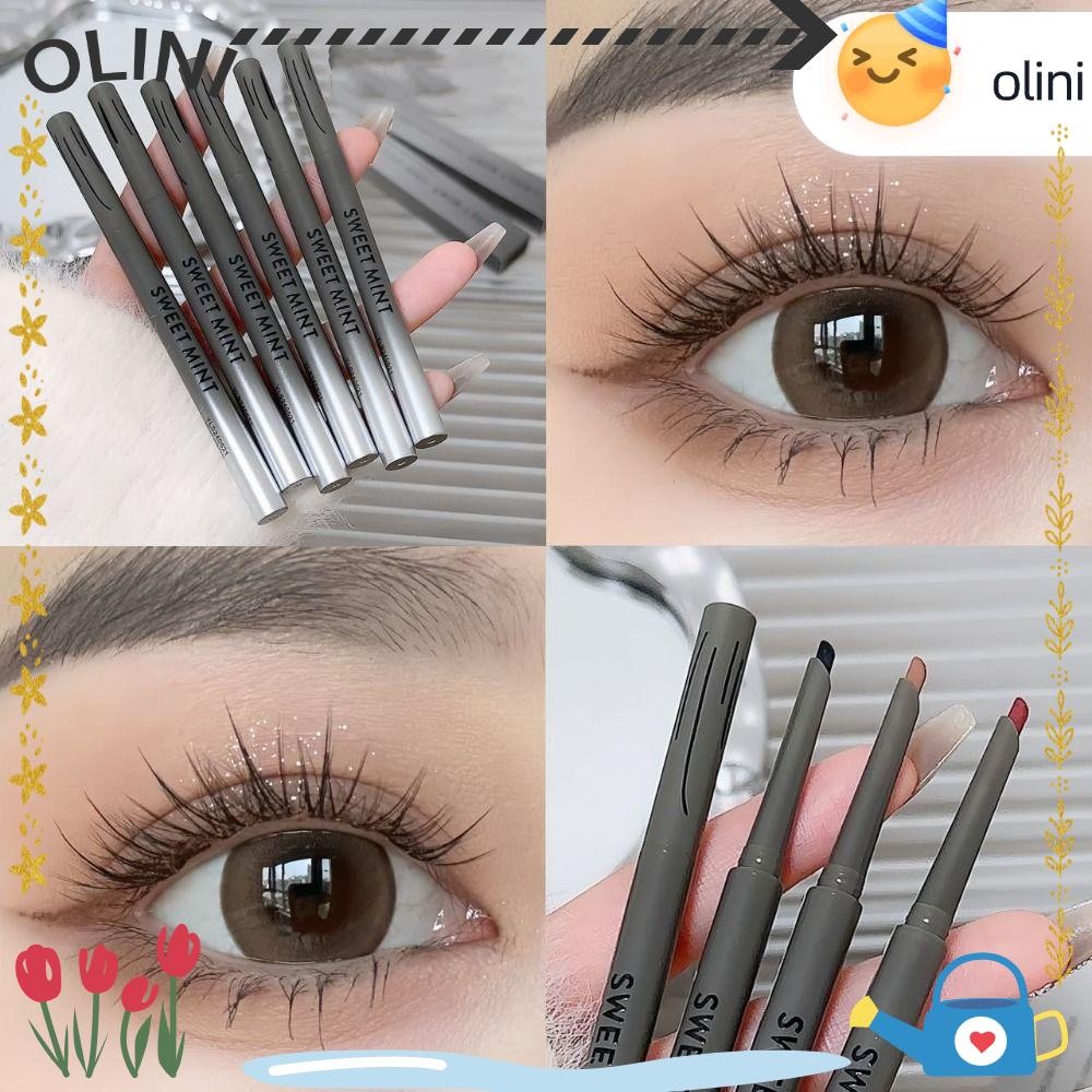 Olini Eyeliner Pencil, Waterproof Long Lasting Gel Eye Liner Pen, Natural Cosmetics Smooth Matte Lying Silkworm Eyeliner Women