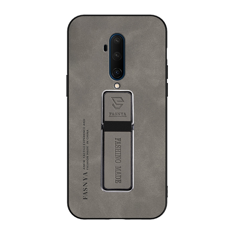 สําหรับ OnePlus 7T Pro เคสโทรศัพท์หนังนิ่มหนังแกะหรูหราพร้อมที่ยึดในรถยนต์แบบแม่เหล็กมัลติฟังก์ชั่น