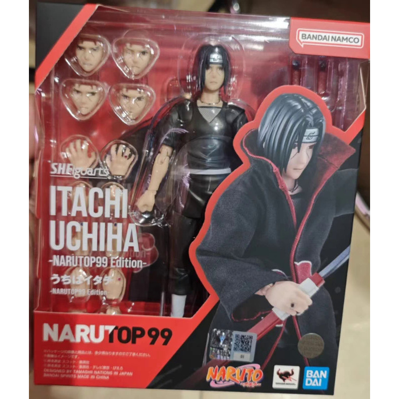 ในสต็อก Bandai S.H.Figuarts Naruto shf Uchiha Itachi NARUTOP99 Edition Action Figure ของเล่น