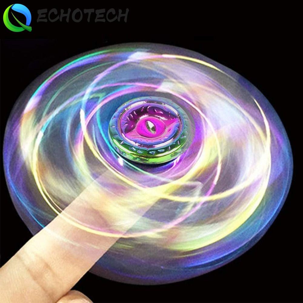 Echotech Hand Spinner, Dragon Wings เสียงต่ําโลหะ Rainbow Finger Spinner, Punk ความเร็วสูง Anti-Anxiety โลหะผสมปลายนิ้ว Gyro ของเล่นเด็ก