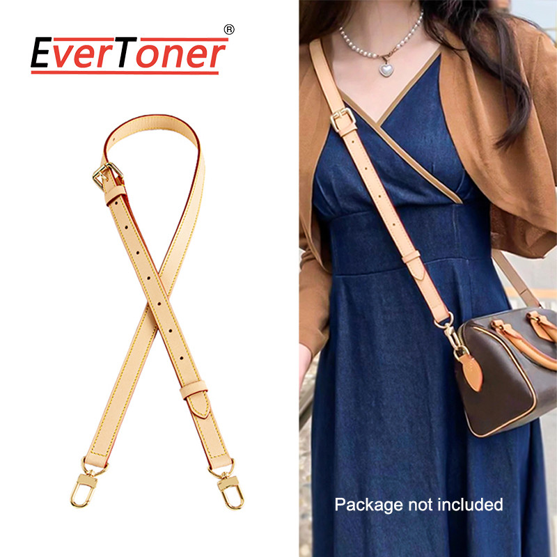 Evertoner สายหนังแท้สําหรับ LV Speedy 20 25 30 สายคล้องไหล่ Ajustable Crossbody ยาวกระเป๋าเข็มขัด 120 ซม.อุปกรณ์เสริม