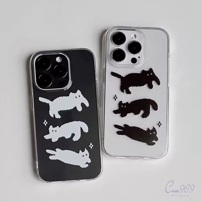 เคส Realme 5 5i C30 C21Y C25s C21 C25 C35 C3 8i 5 9i C12 C31 C15 C30s 5S C25Y แนวโน้มแฟชั่นลูกแมวสีดำ เปลือกนุ่มโปร่งใส
