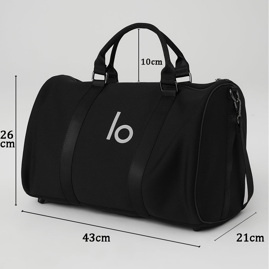 Alo yoga กระเป๋าถือด้านข้างซิปแห้งเปียกแยกกระเป๋า Neoprene Travel กระเป๋ากีฬา Arlo yoga