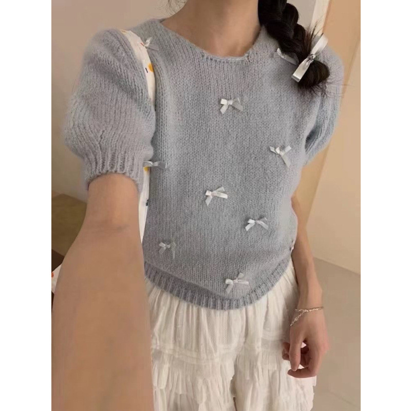 เสื้อสเวตเตอร์แขนสั้นผู้หญิง