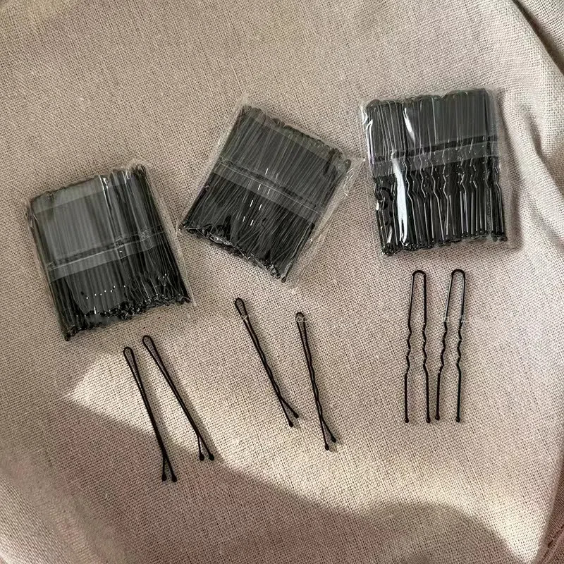 กิ๊บติดผมแบบเรียบง่ายสีดํา 50 ชิ้นสําหรับรวบรัดผมหักและคลิปหน้าม้าสําหรับผู้หญิง - รูปที่ 2