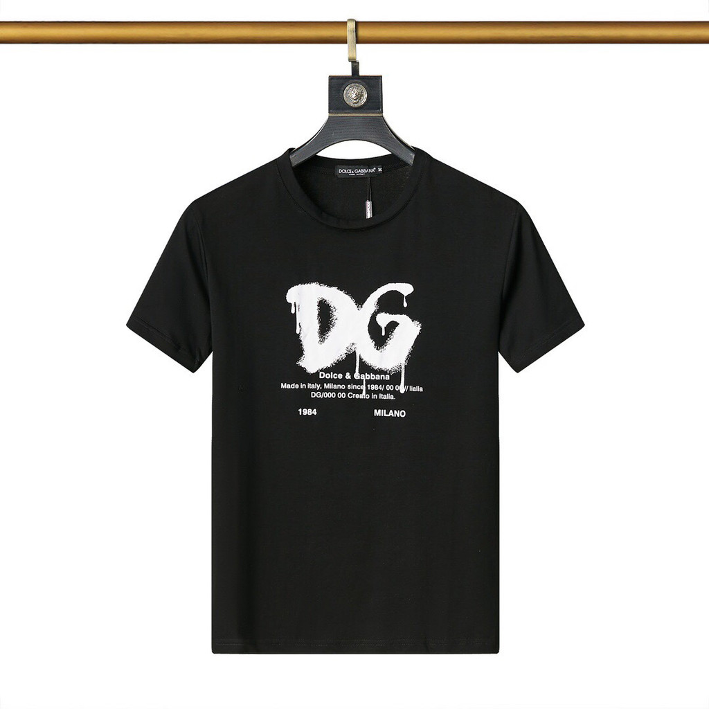 Dolce & Gabbana เสื้อยืดสไตล์ใหม่ผ้าฝ้ายบางผู้ชายคอกลมแขนสั้น 3.3