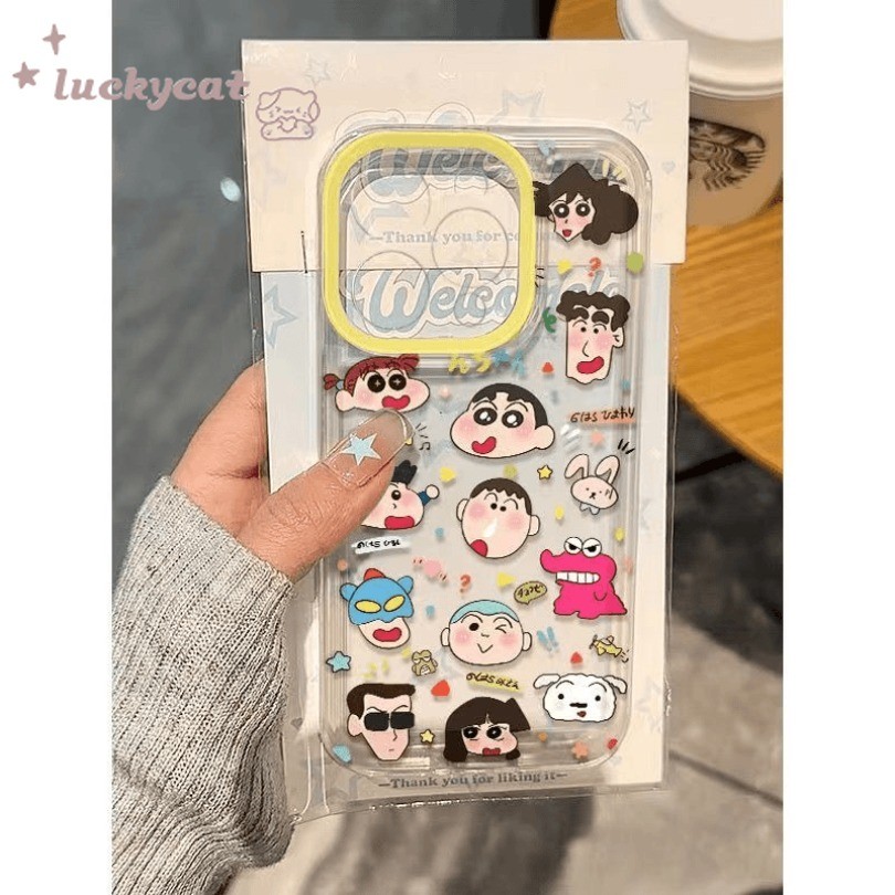 Iphone 16 15 14 13 12 11 Pro Max X XR XS Max 7 8 Plus SE2020 เคสโทรศัพท์ไดโนเสาร์น่ารักและ Xiao Xin ปกอ่อนใส