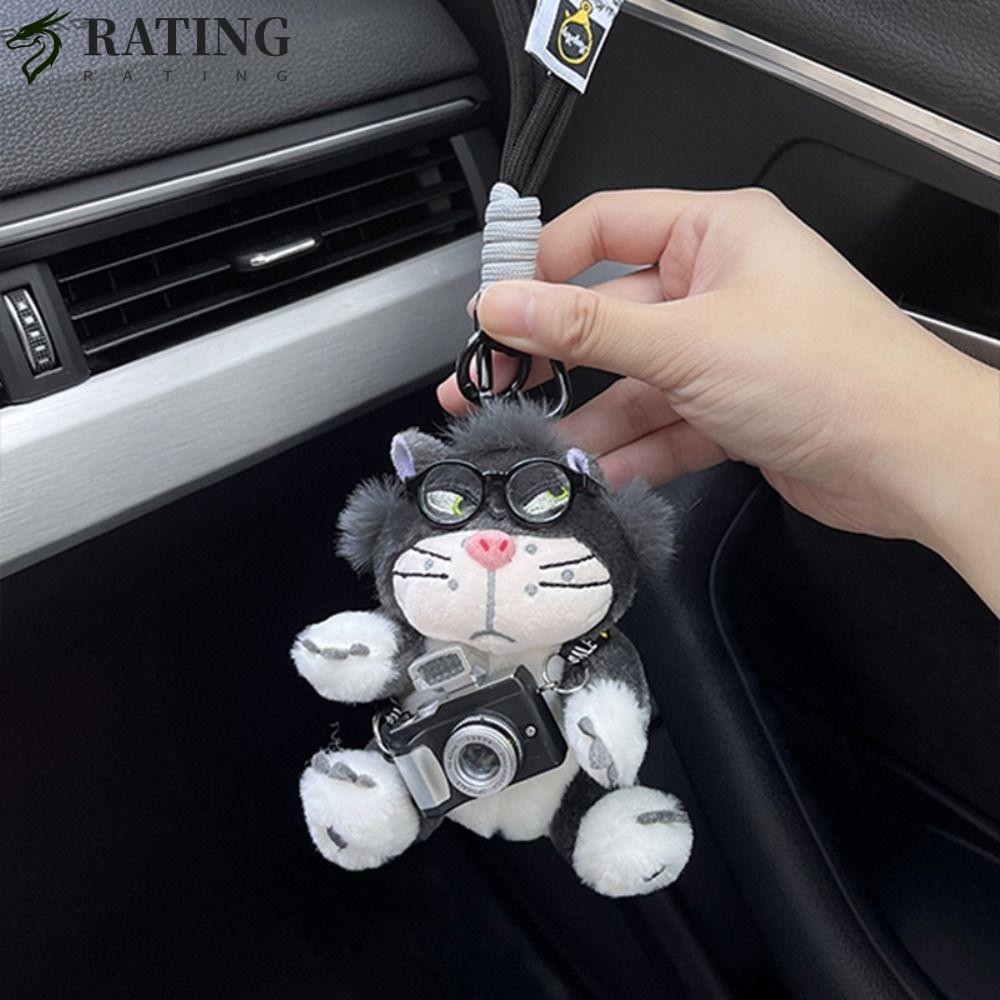 Ratin Lucifer จี้กระเป๋าตุ๊กตา,แว่นตากันแดด Creative พวงกุญแจตุ๊กตา,กล้องน่ารัก Bowknot ตุ๊กตาของเล่นกระเป๋าเป้สะพายหลังจี้ของขวัญ