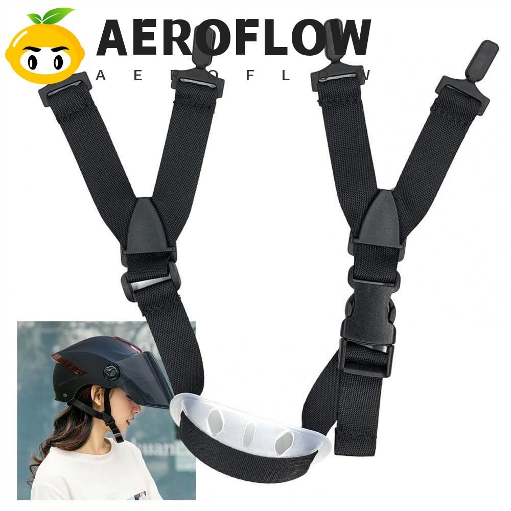 Aeroflow สายรัดคางหมวกกันน็อค ทนทาน Universal ทนต่อการสึกหรอแบบถอดได้พร้อมถ้วยคาง หมวกแข็งที่ทนทาน สายรัดคาง