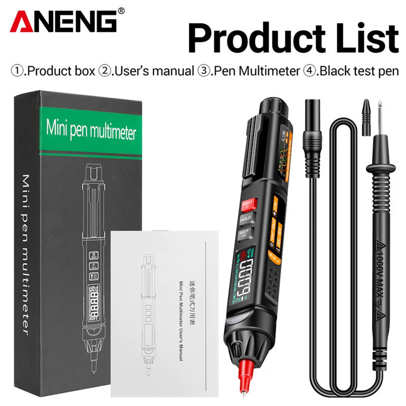 A3009PRODigitalMultimeterVoltmeterTesterAutoSensorPenTester6000CountsVoltageSmartVoiceBroadcastTeste