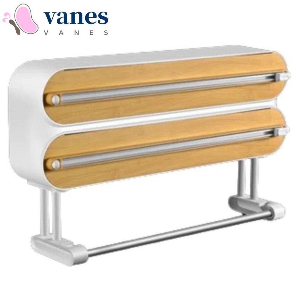 Vanes1 Wrap Dispenser, 3in1 Magnetic Cling Film Dispenser Cutter, พลาสติกติดผนังยืด Self กาวกระดาษอบเครื่องมือห้องครัว
