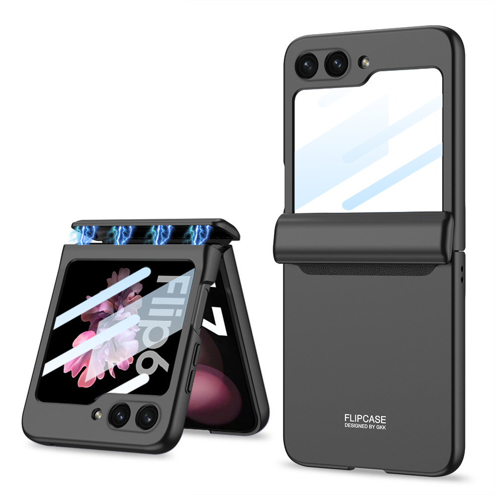 สําหรับเคส Samsung Galaxy Z Flip 6, เคสป้องกัน Flip 5, บานพับแม่เหล็กรวมทุกอย่าง, หน้าจอภายนอกพร้อมกระจก Flip6 Flip5 Flip4 ฝาครอบ