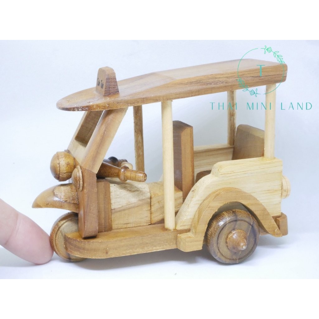 ตุ๊กตุ๊กจิ๋ว งานไม้สัก (สูง 8 ซม.) งานสวยๆ ตุ๊กตุ๊ก Tuk Tuk โมเดลรถตุ๊กตุ๊ก รถตุ๊กตุ๊กจิ๋ว รถตุ๊กตุ๊