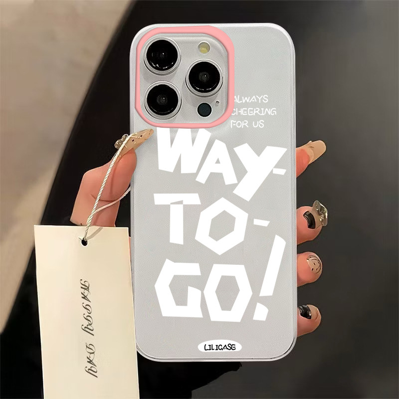 ตัวอักษรสร้างสรรค์iPhone 15 14 13เคไอโฟน11 12 ProMax 7 8Plus X XSMax XRโชคดีเคสโทรศัพท์มือถืออะคริลิคใสกันกระแท