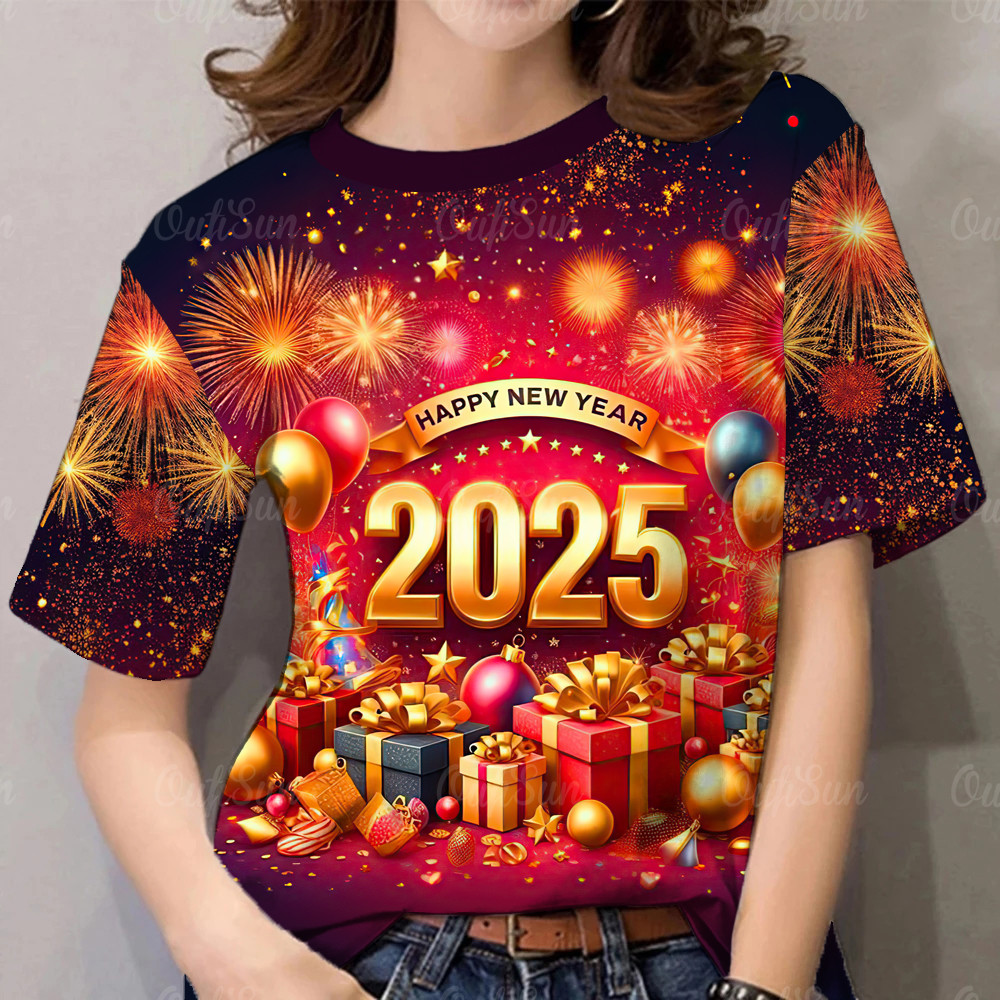 2568 จันทรคติปีใหม่เสื้อด้านบนเสื้อขนาดใหญ่ ไม่จํากัดเพศ เสื้อยืดปีใหม่เสื้อยืดสีแดงเทศกาลด้านบนแขนสั้นปีงูเสื้อยืดสีแดงเสื้อ
