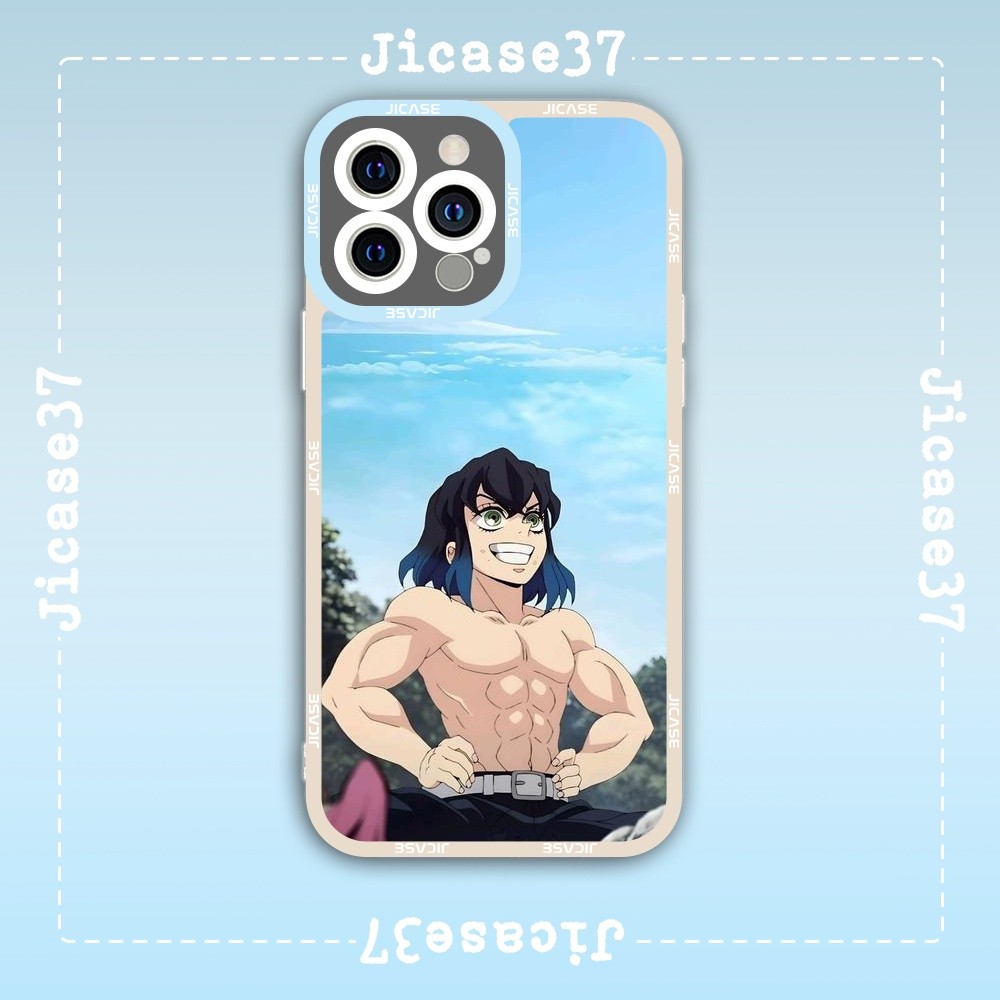 เคส iPhone Square Edge Samsung Xiaomi Oppo Anime Kimetsu no yai three demon slayer mirror Sword Inos