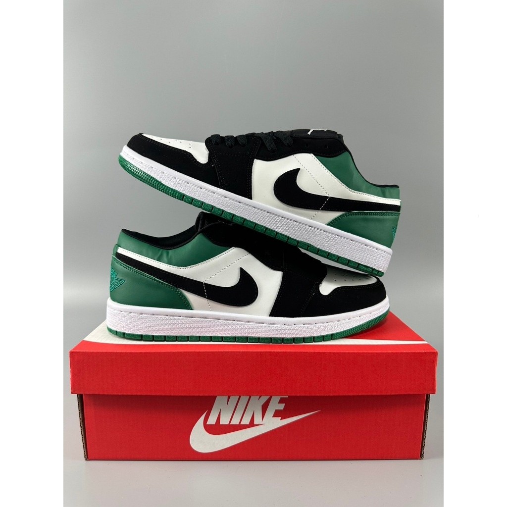 ลดน้ำหนักแบบเต็มรูปแบบ JORDAN 1 Low White Black Mystic Green ขอบคุณค่ะ