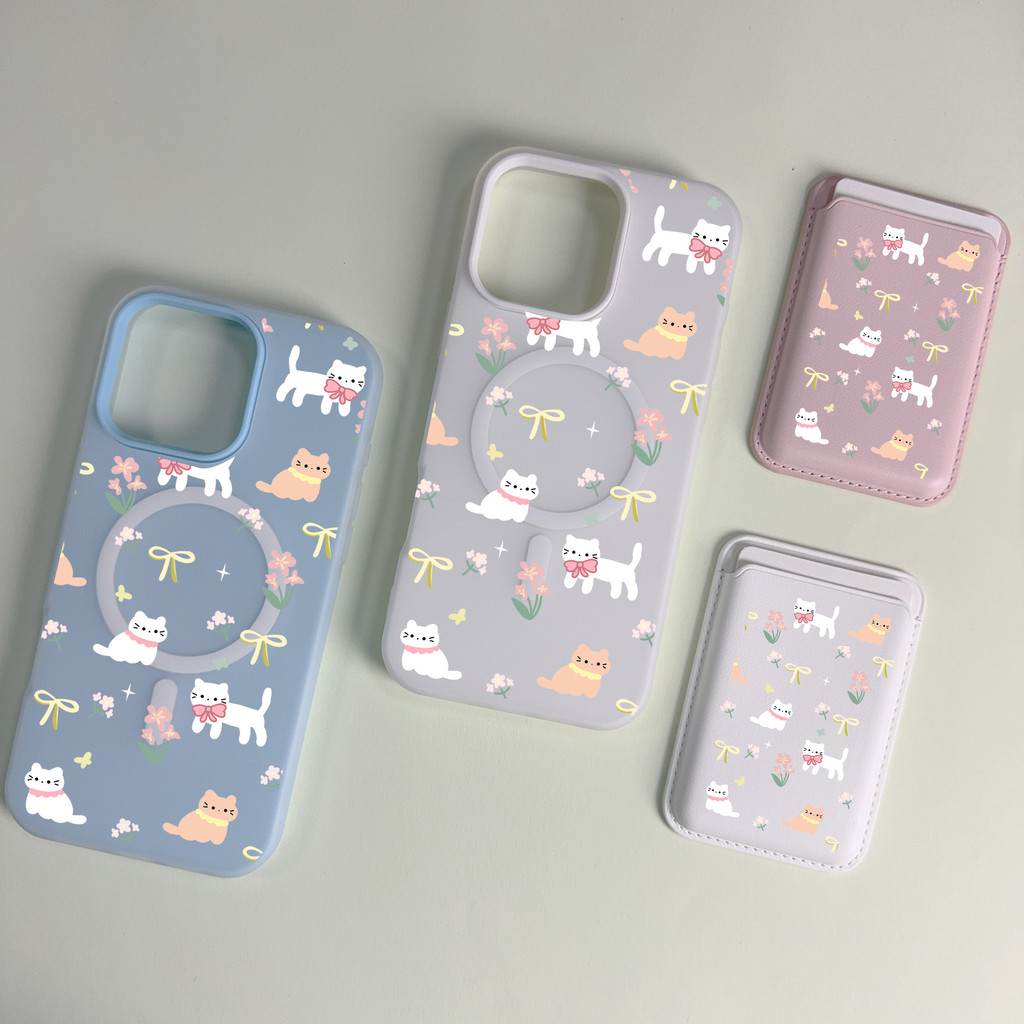 Girly Cat และ Bow 2 in 1 ปลอกกันกระแทกเหมาะสําหรับ Iphone 12promax 16pro 16promax 11 13 14 15 pro max ปลอกผู้หญิงฝาหลัง 14promax 16plus