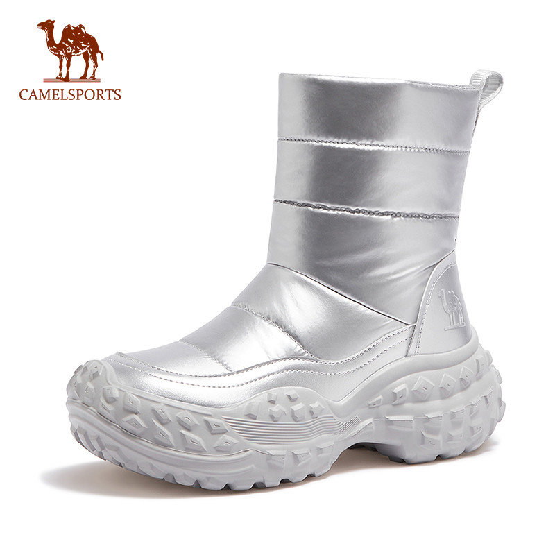 CAMEL SPORTS Snow Boots Outdoor Cold Protection Ultra-Light Thick Sole Umbrella Cloth Upper