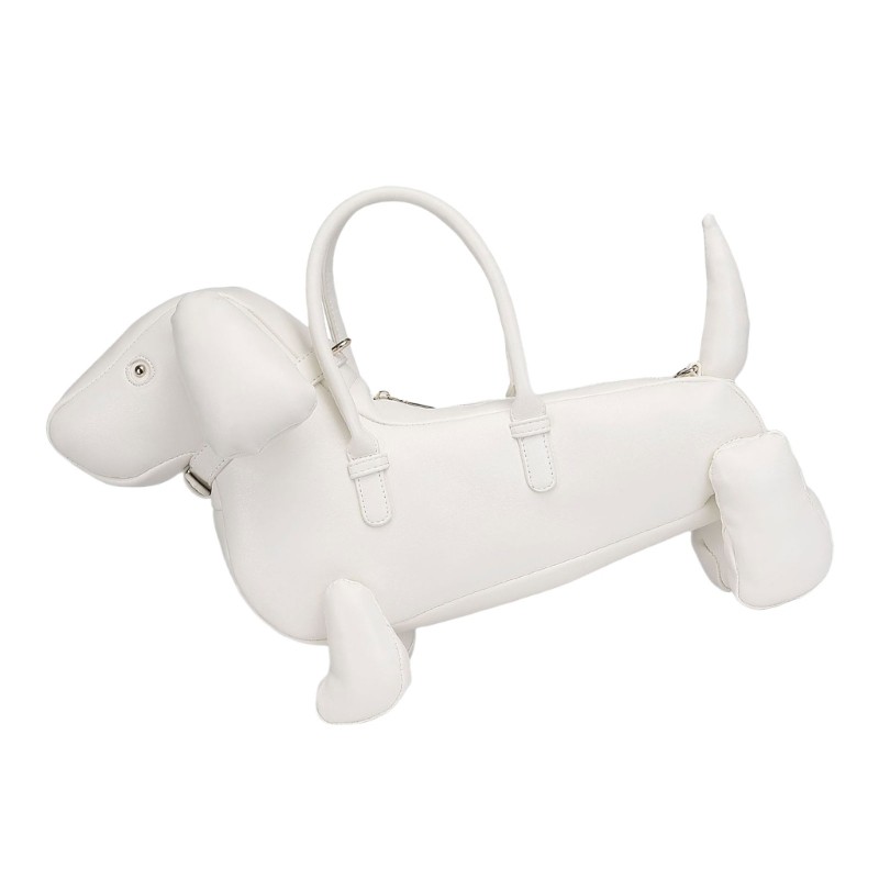 Capi ผู้หญิงสุนัขรูปร่างกระเป๋าสะพายกระเป๋าจับด้านบนสุนัขรูปร่างกระเป๋าสะพายข้างสําหรับการเดินทาง