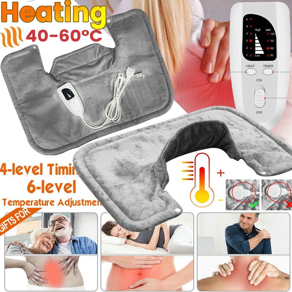 แผ่นทำความร้อนไฟฟ้า 100 - 220V ปลั๊ก US สำหรับบรรเทาปวดคอ ไหล่, แผ่นทำความร้อน, ถุงร้อนประคบ, ถุงร้อ
