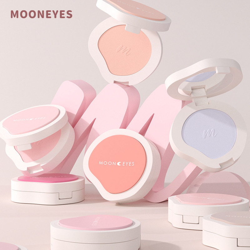 MOONEYES บลัชออนสีม่วง บลัชออนแต่งหน้านู้ด บลัชออนสีฟ้าสดใสเป็นธรรมชาติติดทนนาน