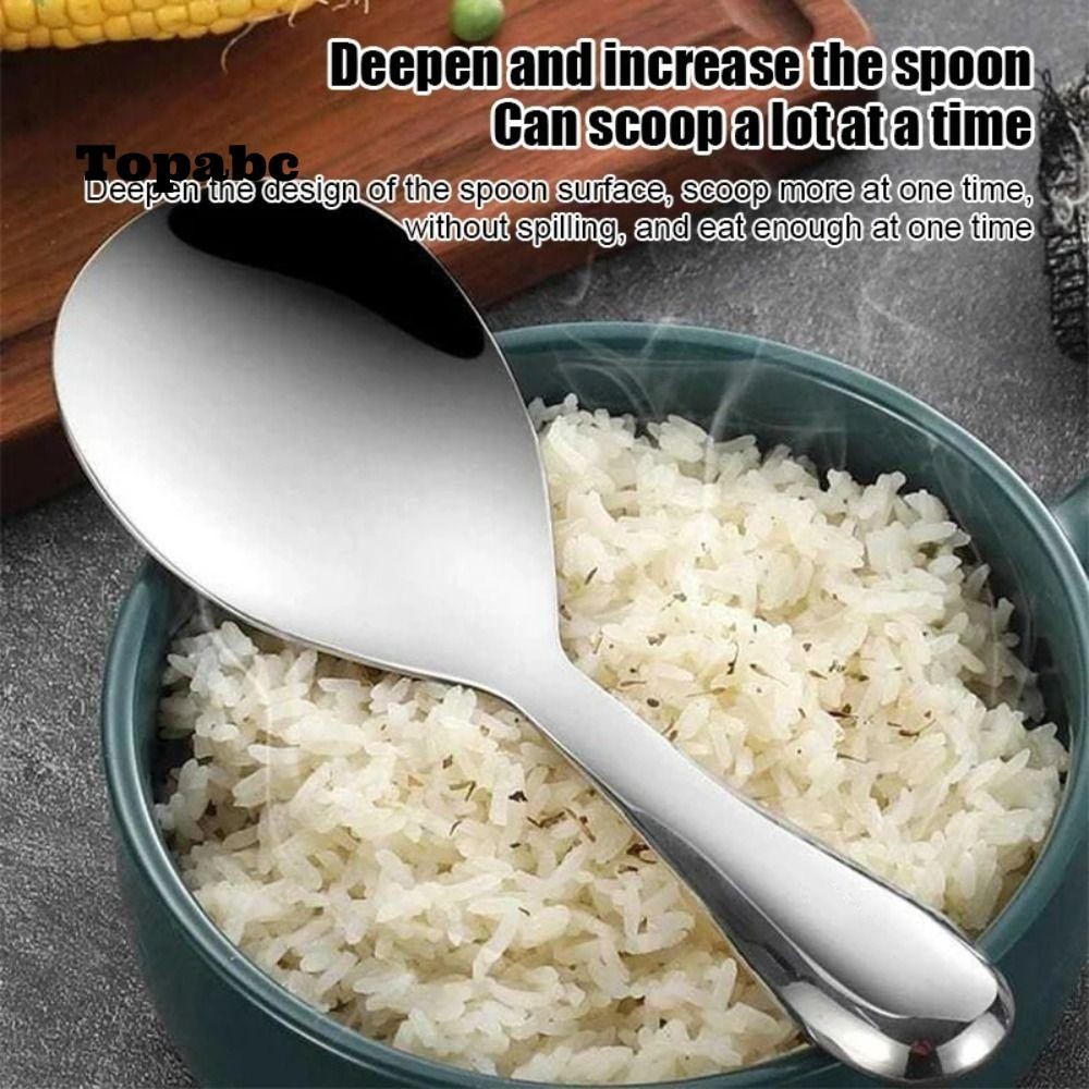 สูงสุด ช้อนข้าวไม่ติด, พลั่วข้าวสแตนเลสหนา, ช้อนเสิร์ฟโรงอาหารในครัวเรือนที่สะดวกสบาย