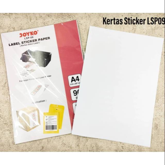 [MS] JOYKO A4 LABEL STICKER PAPER 90GRAM 25 แผ่น LSP09