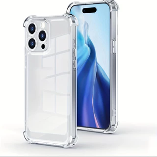 ใหม่ iPhone กันกระแทกเคสโทรศัพท์นุ่มโปร่งใส 16/15/14/13/12/11 Pro Max Plus X XS Max XR 7Plus 8Plus หรูหราโปร่งใสขอบฝาครอบป้องกัน