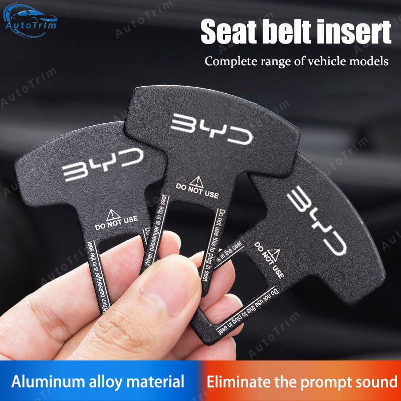 BYD รถที่นั่งเข็มขัดคลิป Extender ความปลอดภัย Seatbelt หัวเข็มขัดปลั๊ก Muffler รถอุปกรณ์เสริมสําหรับ Atto 3 Dolphin E6 Tang Seal M6 E5 เพลง G5