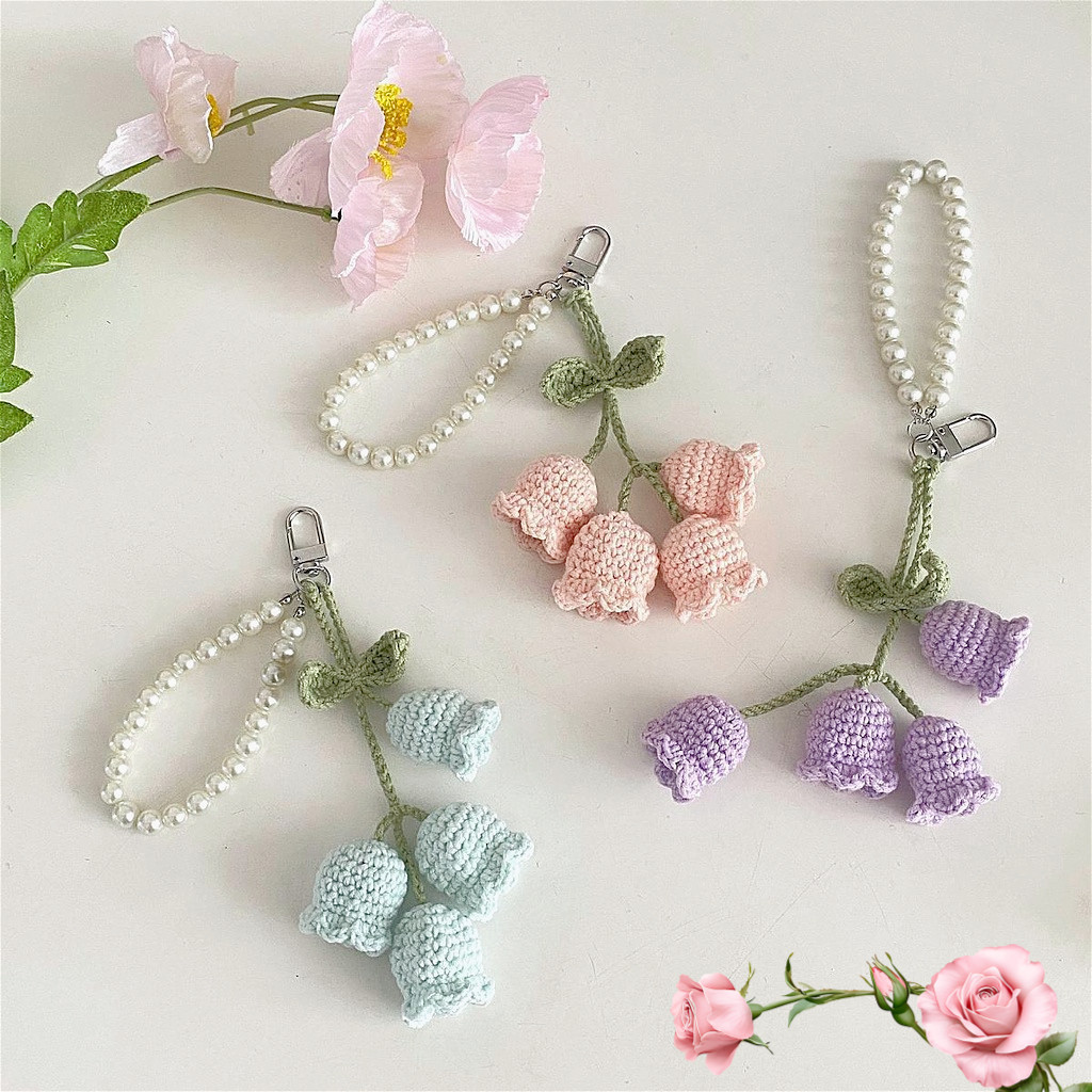 พวงกุญแจวันครูจําลองถักพวงกุญแจดอกไม้ตุ๊กตาดอกทานตะวันกุหลาบช่อสร้างสรรค์กระเป๋าจี้ของขวัญวันแม่วันครู - รูปที่ 7