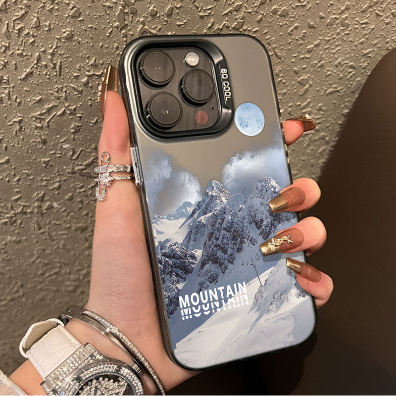 CY168 Snow Mountain Peak สําหรับ lPhone11 12 15 13 14 ProMax 7/8 Plus XR XSMAX 15 สไตล์ใหม่ 12Pr0 13