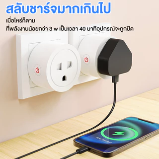 Tuya Smart Plug WiFi 20A ปลั๊กไฟอัจฉริยะ วัดค่าไฟได้ รองรับ Smart Life/Alexa/Google Home สั่งงานด้วยเสียง เปิดผ่านแอป