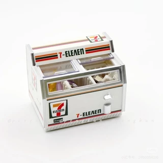 711 ร้านสะดวกซื้อตู้เย็นสติ๊กเกอร์แม่เหล็กตู้แช่แข็งซูเปอร์มาร์เก็ตรุ่น 3ง สามมิติส่องสว่างบ้านบรรยากาศตกแต่งเครื่องปร