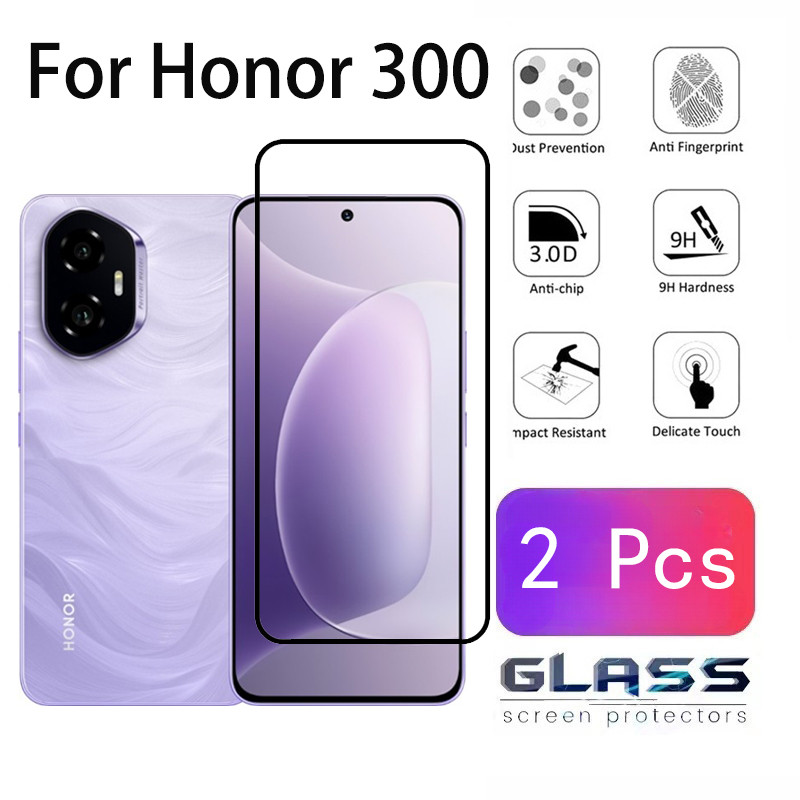 2 ชิ้น Honor 300 กระจกนิรภัยป้องกันหน้าจอสําหรับ Honor 300 X8C X7C X8A X7A X6A X6B X8B X7B ฟิล์มป้อง