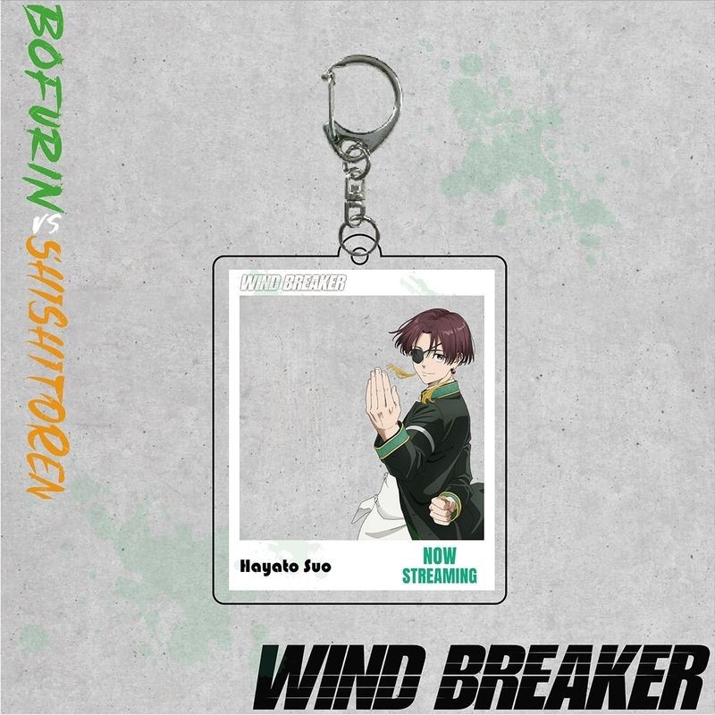 พวงกุญแจอะคริลิคอนิเมะ WIND BREAKER – Sakura Haruka & Hayato Suō พวงกุญแจการ์ดใส | กระเป๋าสะสมเสน่ห์สําหรับแฟนๆ