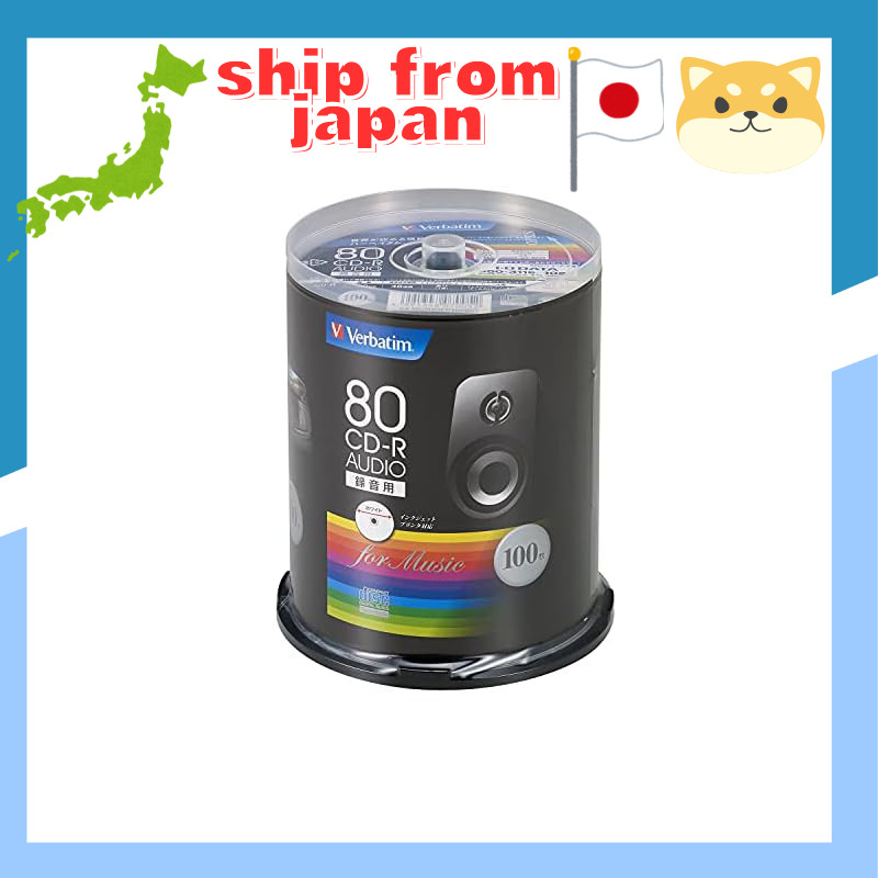 Verbatim Music CD-R 80 minutes 100 discs White Printable 48x MUR80FP100SV1