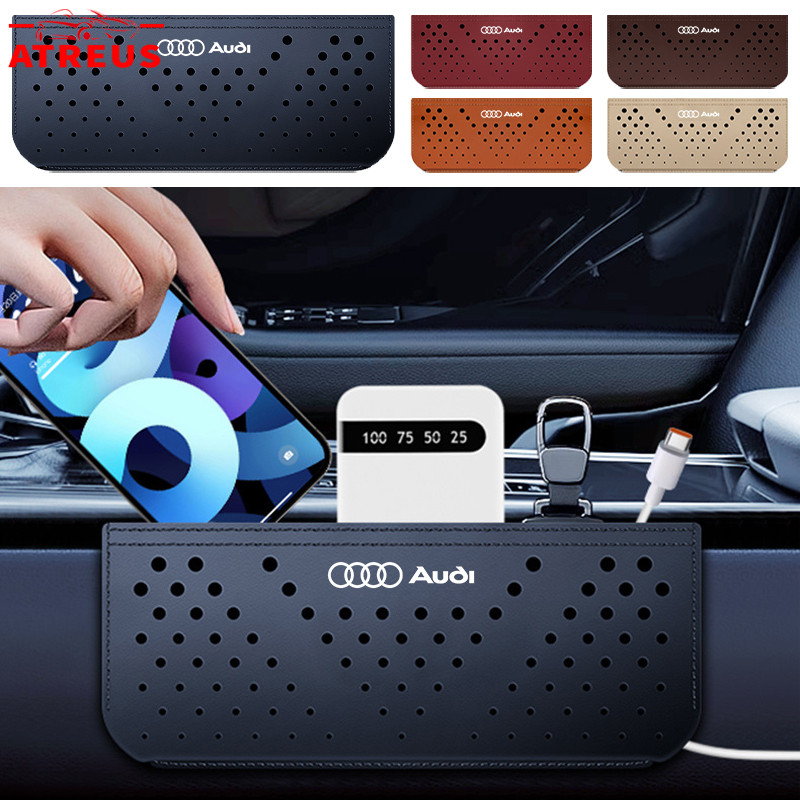 Audi กระเป๋า จัดระเบียบ รถยนต์ แบบหนัง พรีเมี่ยม ที่เก็บของในรถ กระเป๋าเก็บของ ใช้ในรถยนต์ ใส่ของแบบ