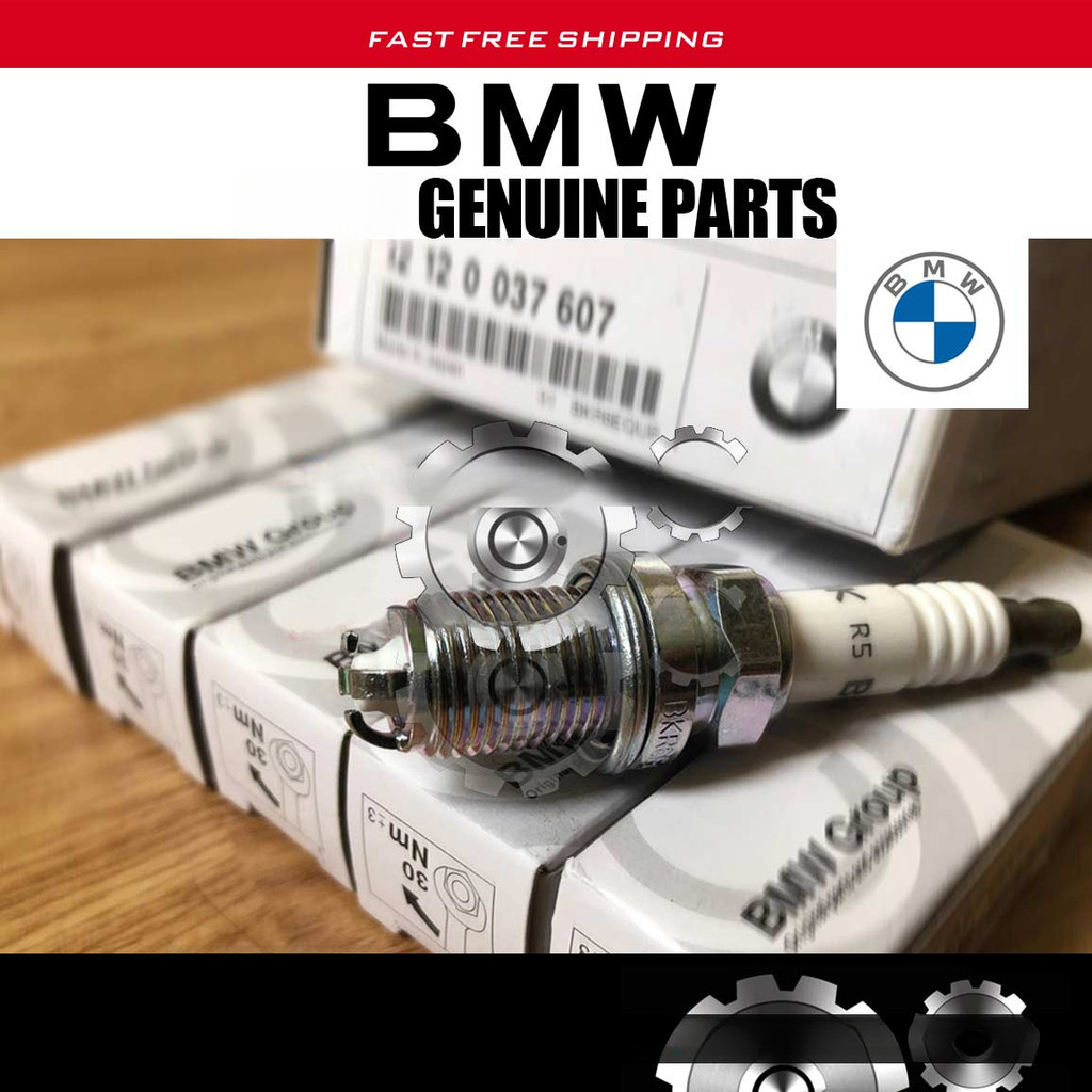 ใหม่ ใหม่ 12120037607  (6 ชิ้น) Iridium BKR6EQUP หัวเทียนเหมาะสําหรับ BMW E34 E36 E38 E39 E46 M62 E6