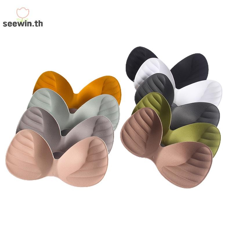 Seewin ผู้หญิงบิกินี่เบาะแทรกเต้านม Bra Enhancer Push Up หน้าอกที่มองไม่เห็น Pad th