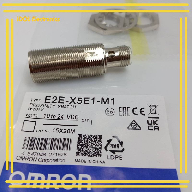 ราคาถูก! E2E-X5E1-M1 หัว 18MM  ระยะจับ 5 MM NPN NO แจ็ค 4P ไฟ 12 to 24 VD งานแท้ พร้อมส่งในไทย