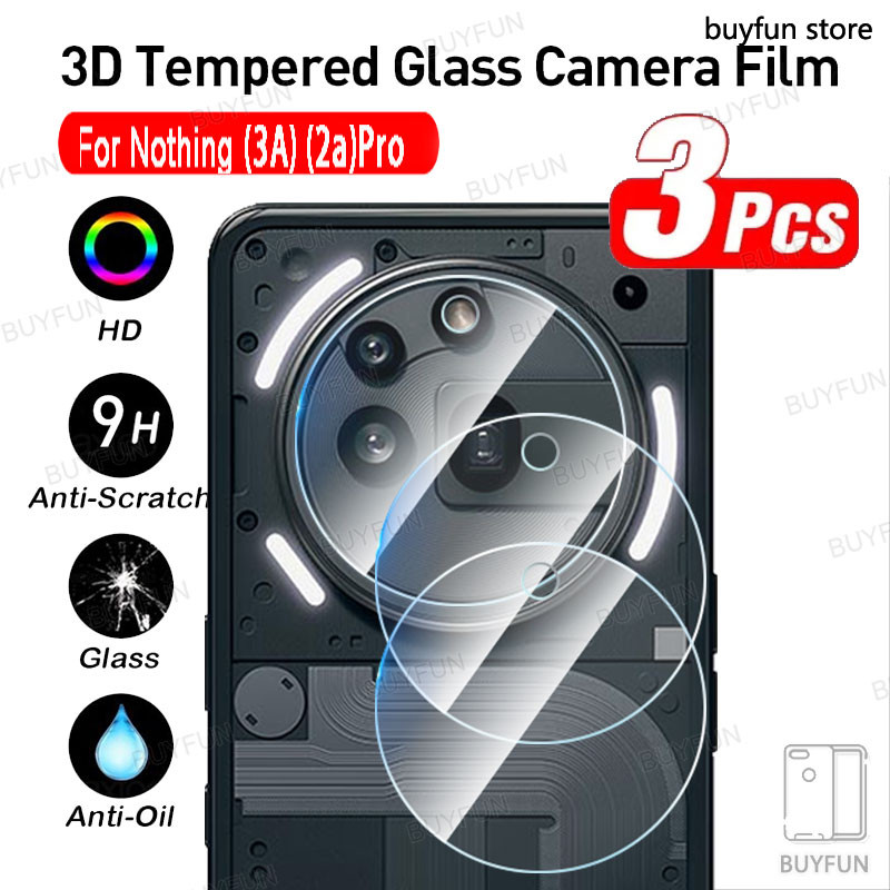 3PCs Full Cover Lens Film HD Camera Screen Protector Tempered Glass For Nothing Phone (3a) (2a) CMF 