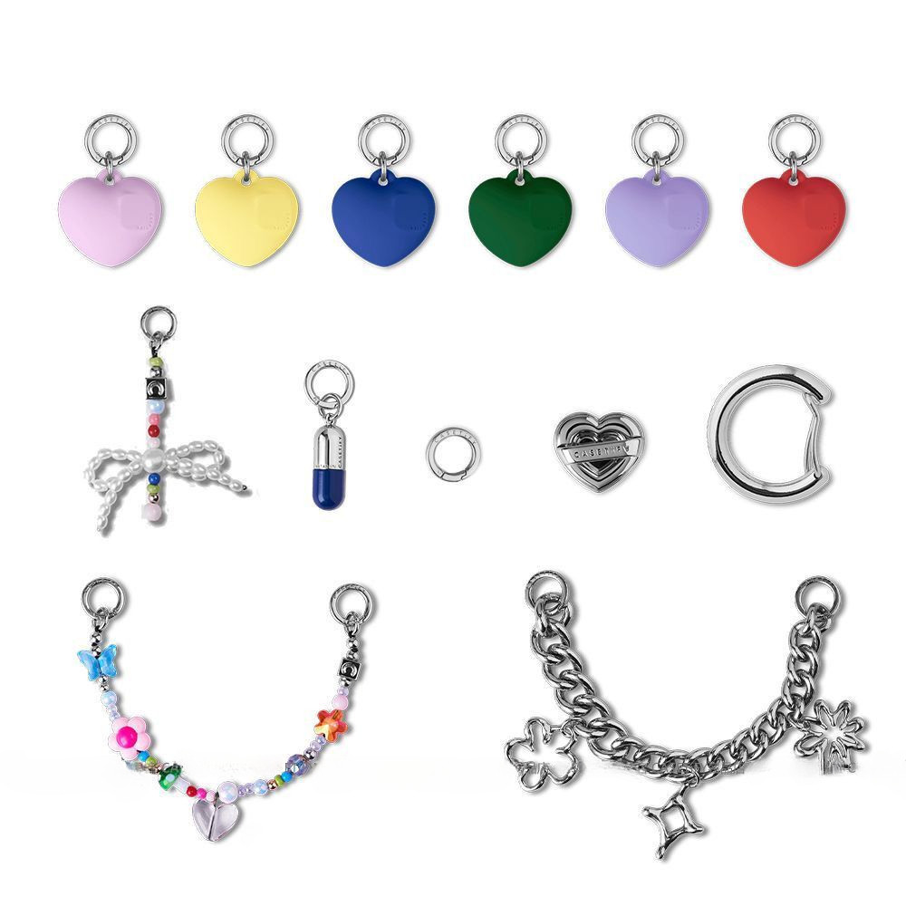 Casetify บวม Love Hook จี้โทรศัพท์มือถือ Childlike Garden ผีเสื้อ Star Wish Geometric Chain เคสโทรศัพท์แขวน Chain Key แหวน